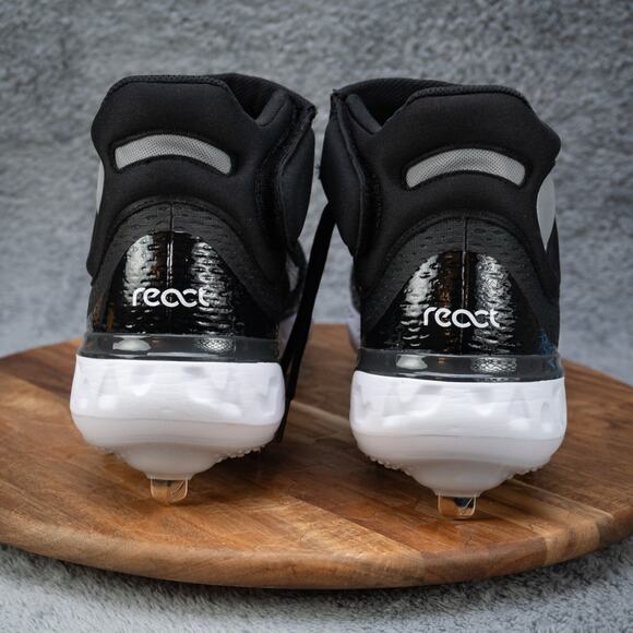 Nike Alpha Huarache Elite 4 Mid Metal‎ Baseball Cleats Black | White Sz 14 main image 7